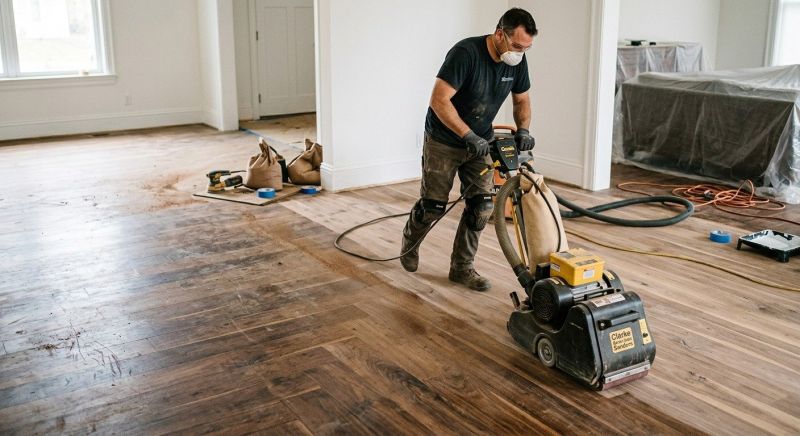 Walnut Floor Refinishing