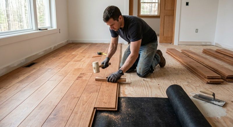 Cherry Floor Installation in Aldie, VA