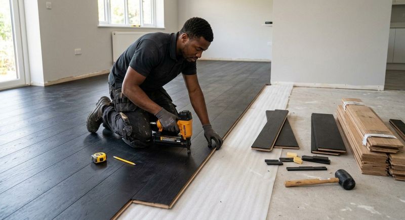 Dark Wood Floor Installation in Warrenton, VA