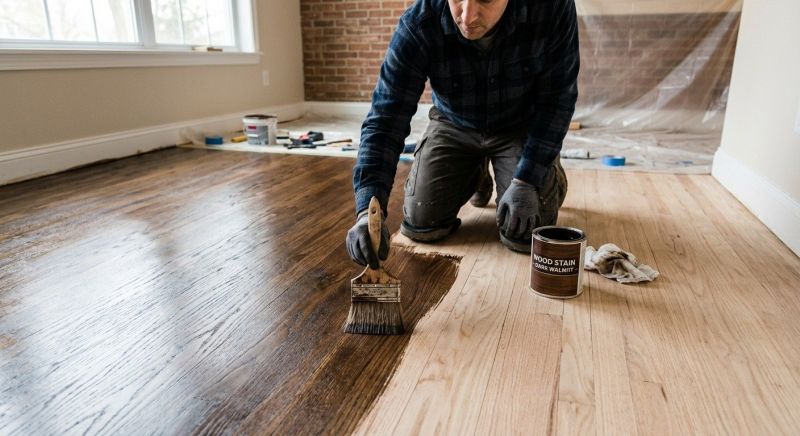 Hardwood Floor Staining in Marshall, VA