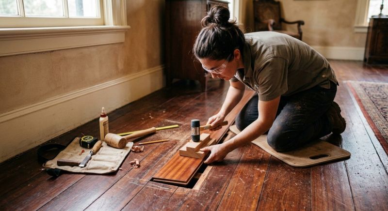 Mahogany Floor Repair in Warrenton, VA