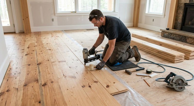 Pine Floor Installation in Warrenton, VA