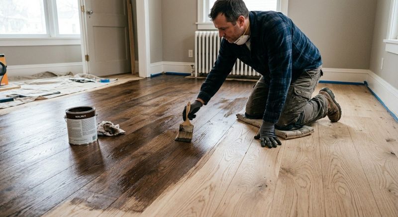 Walnut Floor Staining in Warrenton, VA