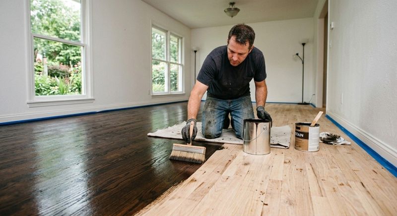 Walnut Floor Staining in Warrenton, VA