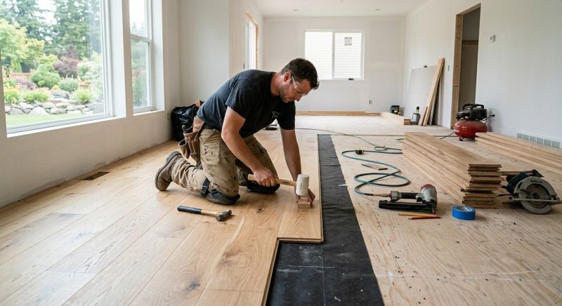 White Oak Floor Installation in Warrenton, VA