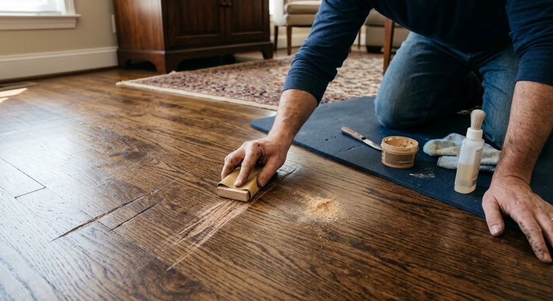 Wood Floor Scratch Repair in Clifton, VA