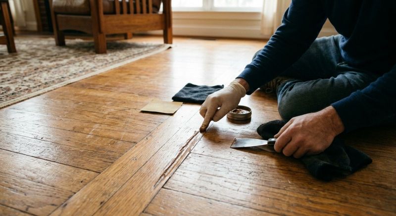 Wood Floor Scratch Repair in Fairfax, VA