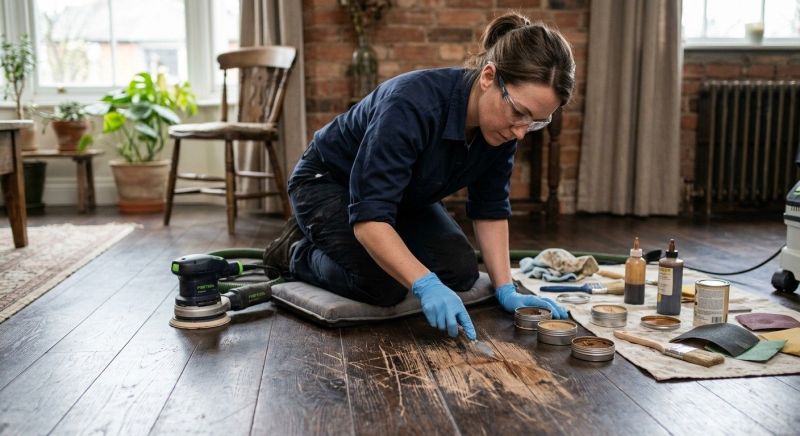 Wood Floor Scratch Repair in Fairfax, VA