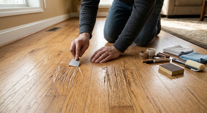 Wood Floor Scratch Repair in Gainesville, VA