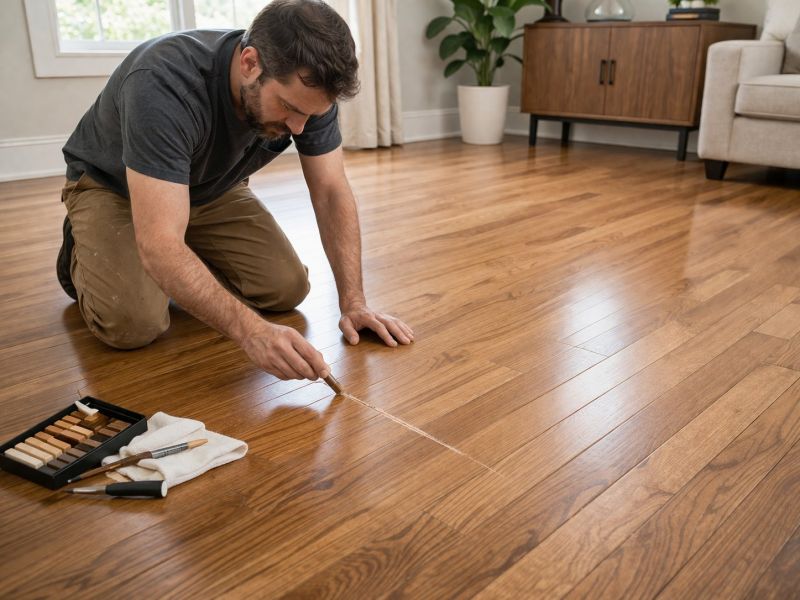 Wood Floor Scratch Repair in Herndon, VA